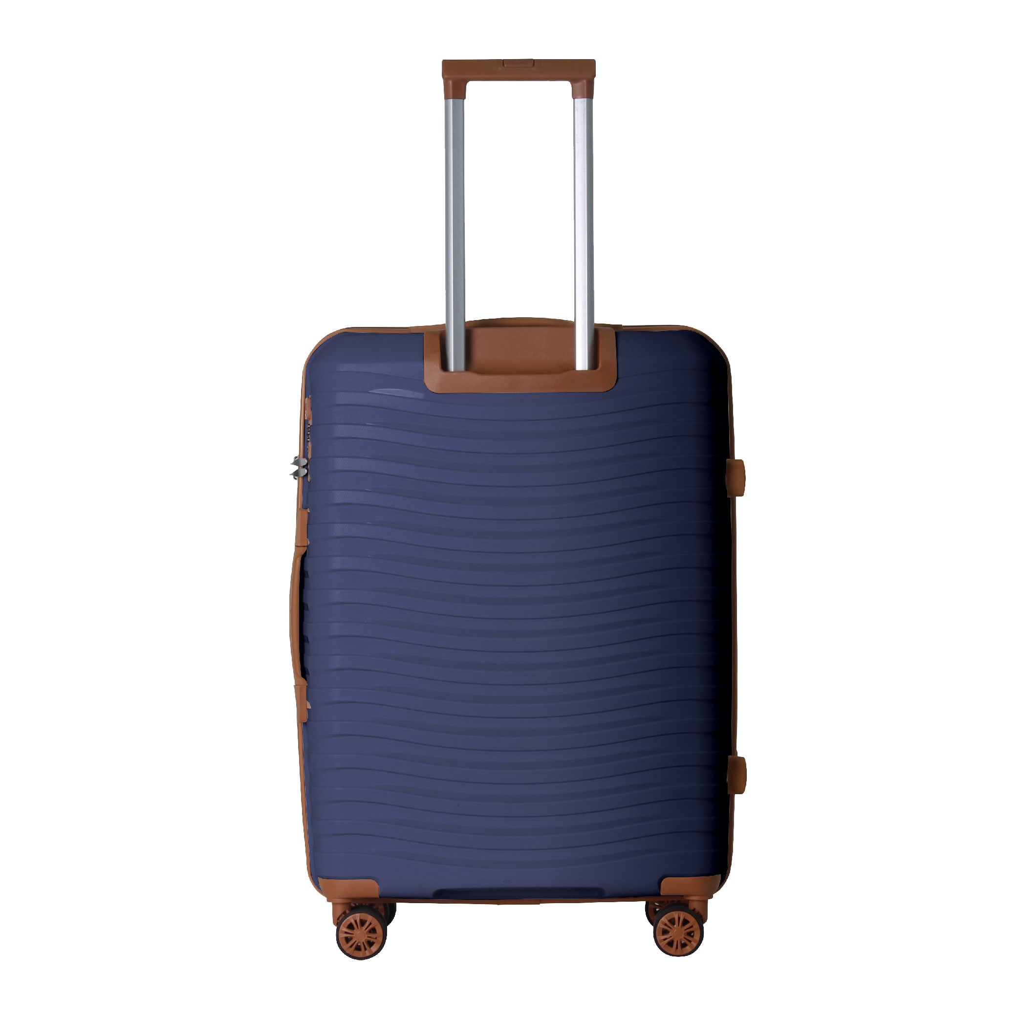3-Piece Luggage Sets (20", 24", 28"), Suitcase With Wheels, Hardside Suitcase With Four Spinner Wheels And Scratch-Resistant Surface, Navy Blue_voghion.com